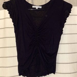 antistar black never worn v-neck crop top